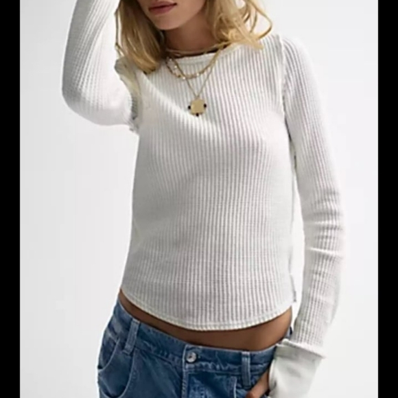 We The Free Tops - We The Free White Ribbed Top